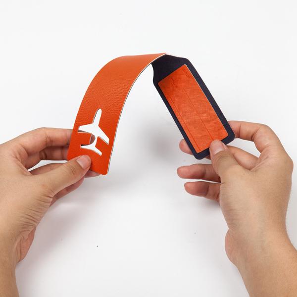 luggage brand travel creative pull rod box boarding  luggage check card 42*250mm PU logo customized