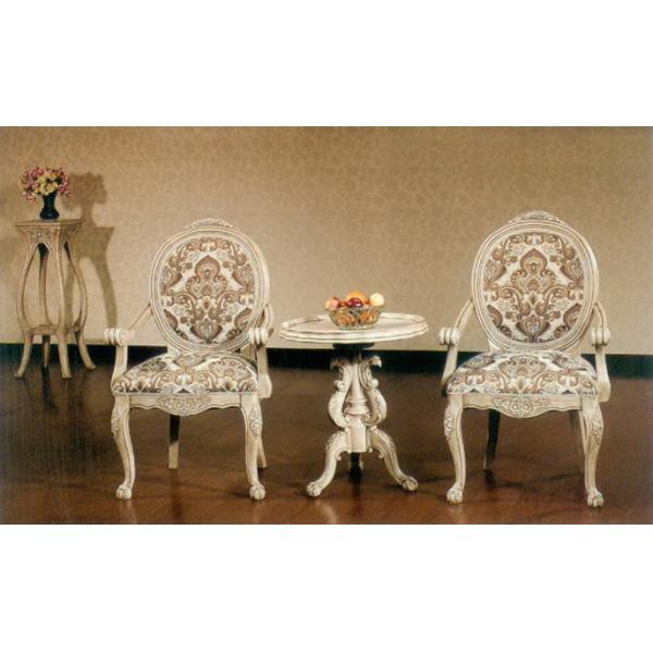 Carved Flower Upholstered Sofa Chair Fabric Velvet Arm Chaise Leisure Lounge Chair