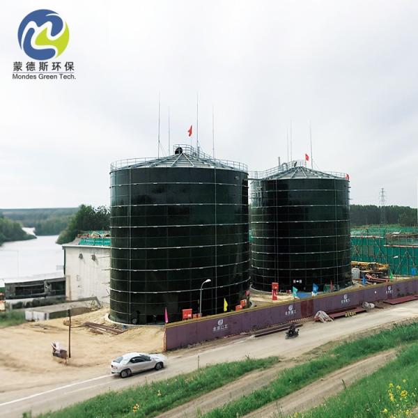 6.0 Mohs Hardness Glass Lined Bolted Steel Tanks Water Storage Vessels Impact Resistant