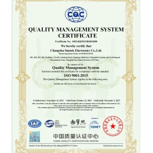 Suntek Electronics Co., Ltd. Certificaciones