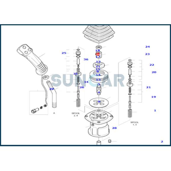 Рукав клапана PPC частей K9001126 Doosan для DX300 DX420 DX300LC