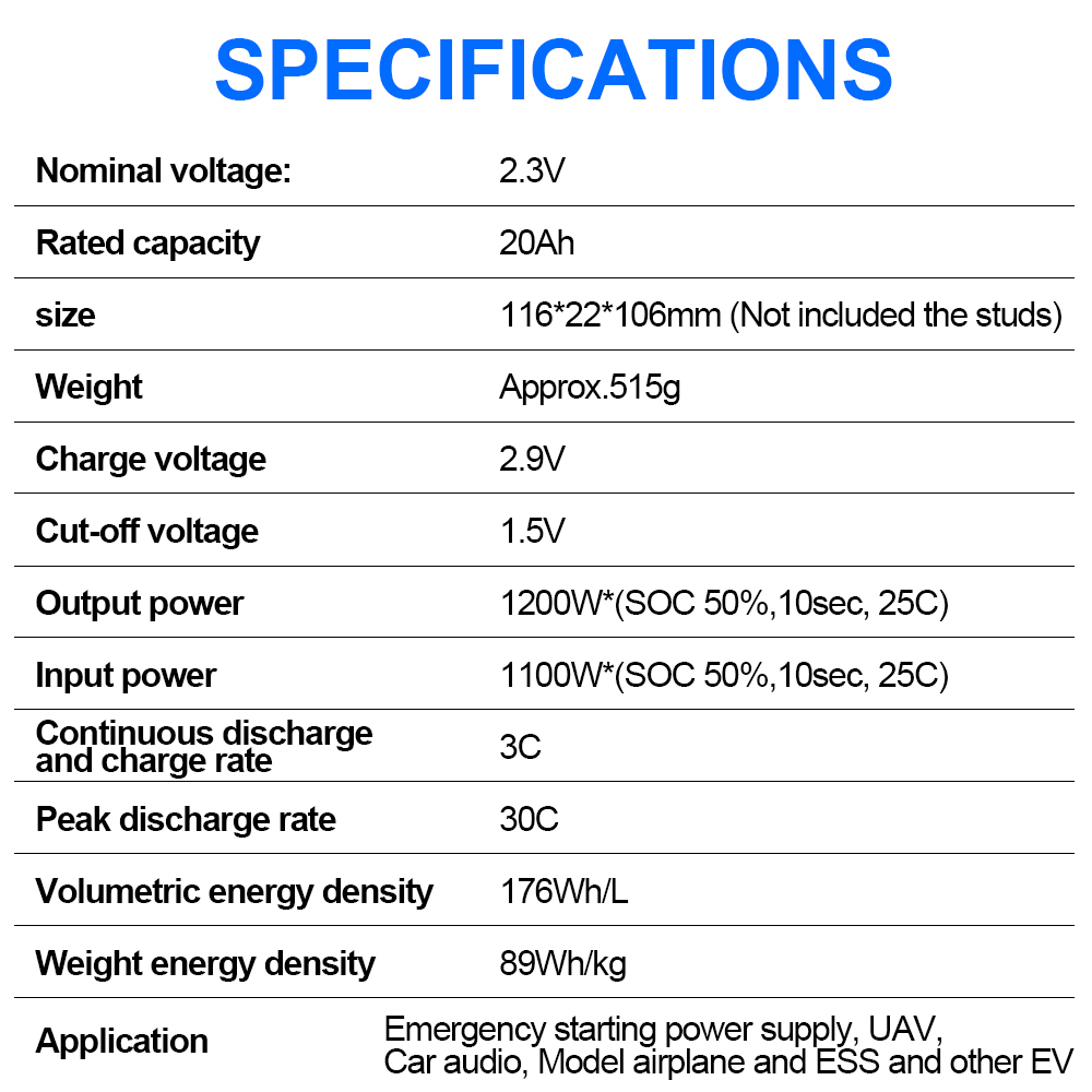 SCIB 2.3V 20ah LTO батарея Литий титанат для фотоэлектрической энергии