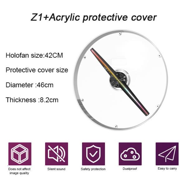 Display de publicidad de hologramas realistas Gran ventilador de hologramas 3D para centros comerciales