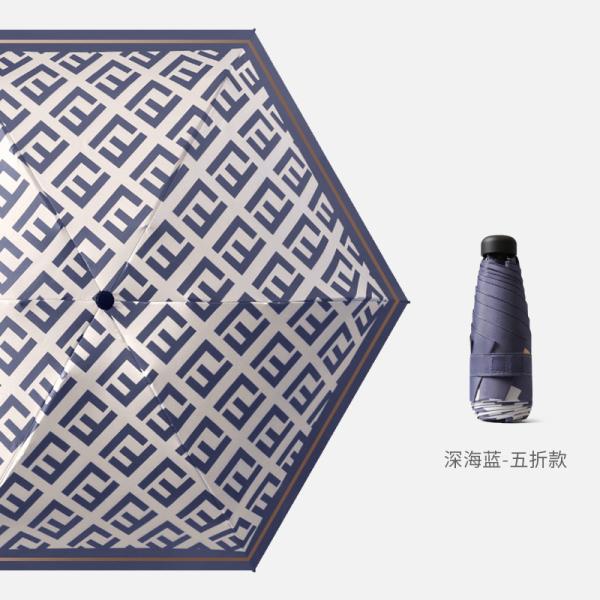 Мини УЛЬТРАФИОЛЕТОВАЯ ткань Pongee зонтика защиты ультра светлая компактная складывая