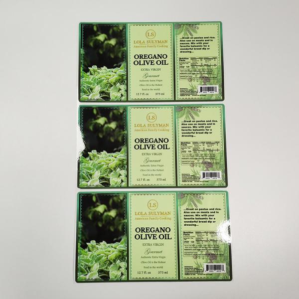 BOPP Food Adhesive Labels Glossy Laminate CMYK Printing Box Seal Sticker