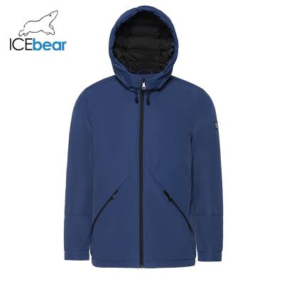 Polyester Demi Season Coat Dark Blue Warm Windproof Jacket Casual