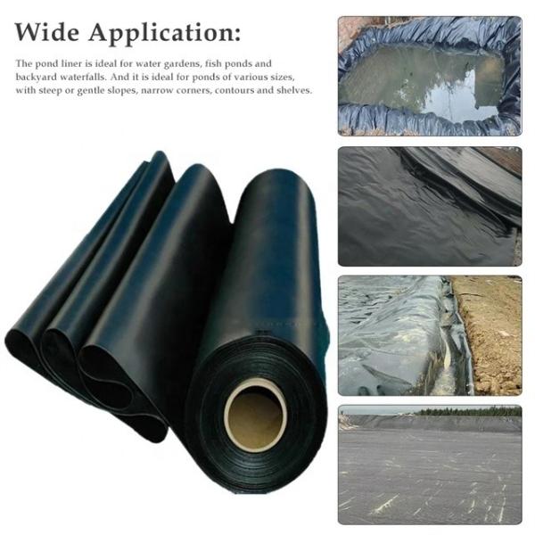 Outdoor HDPE Geomembrane Pond Liner Reservoir Liner 500 Micron 750 Micron Polyethylene