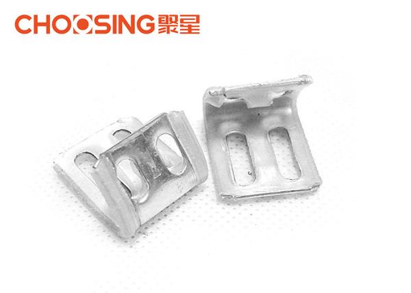 4 Holes Upholstery Spring Clips Plastic Half Covered 1.0mm Thickness Staple Clips