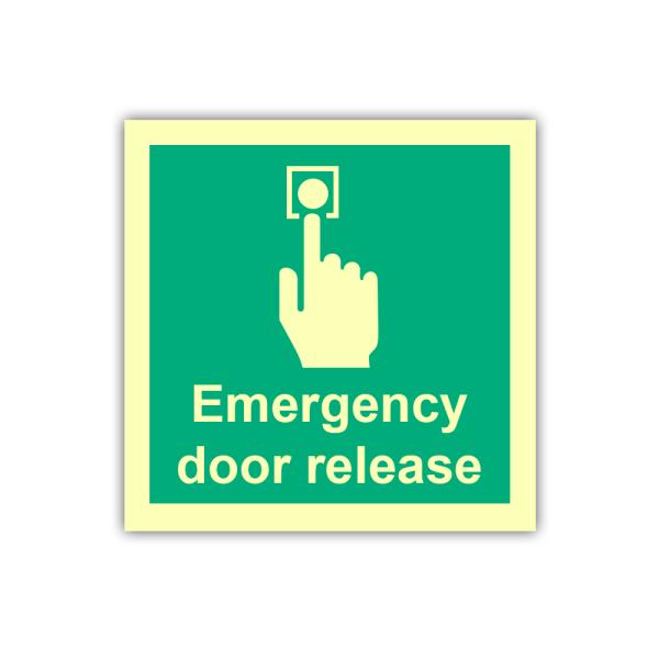 ODM Warning PVC Photoluminescent Fire Signs Emergency Door Release Sign
