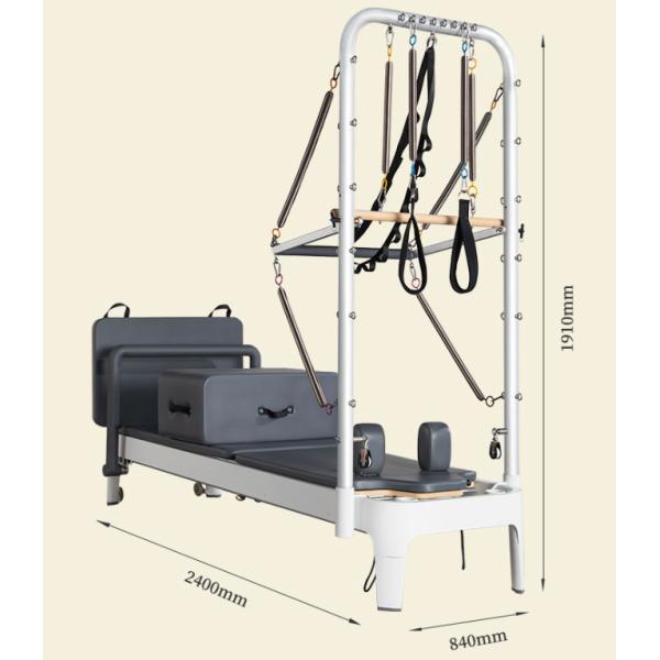 Semi Elevated Pilates Core White Bed Customized Aluminum Alloy Fitness Shaping Multifunctional Bed