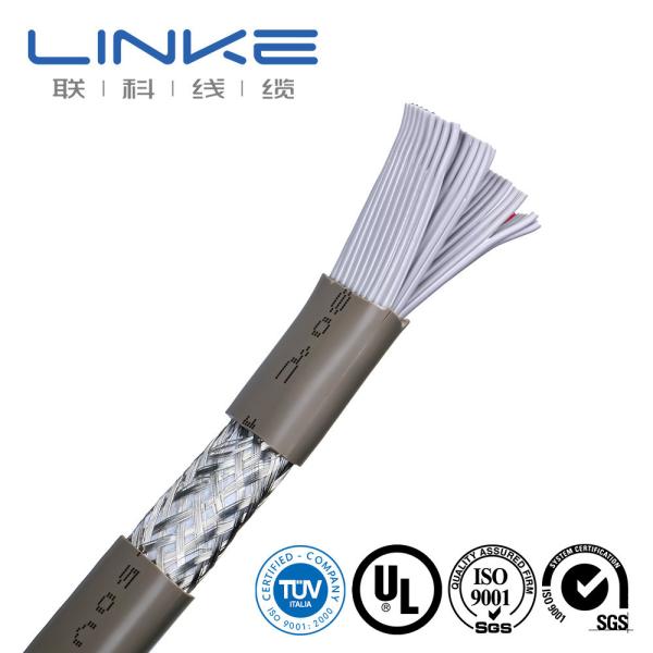 50 Cores Shield Flat Industrial Control Cable with PVC Insulation TPU Sheath