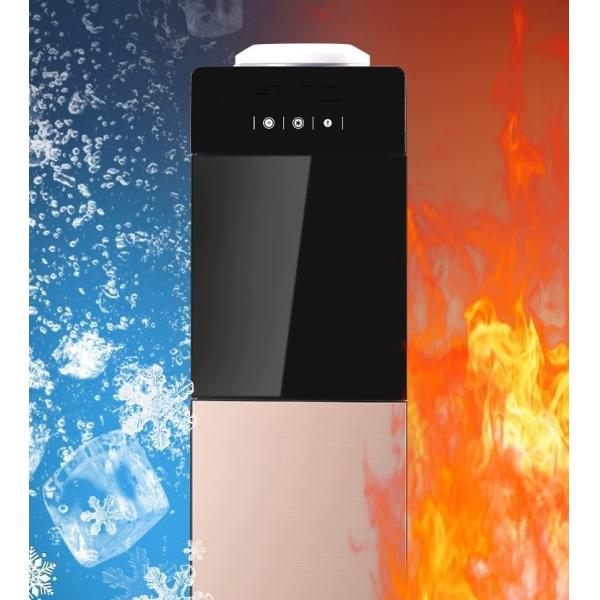 Glass Double Door Household Water Dispenser for Hot and Cold Drinks