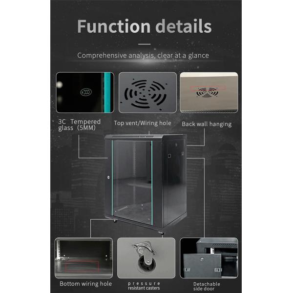 Gcabling Server Rack IP20 Wall Mounted Data Equipment Cabinet Enclosure 4U 6U 12U 18U