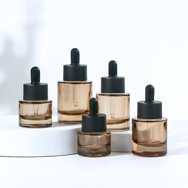Customizable Leak-Proof Glass Dropper Bottle with Precision Dropper for Serum and Essential Oil Packaging