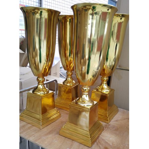 New style classical gold metal flower vase stand wedding decoration centerpieces