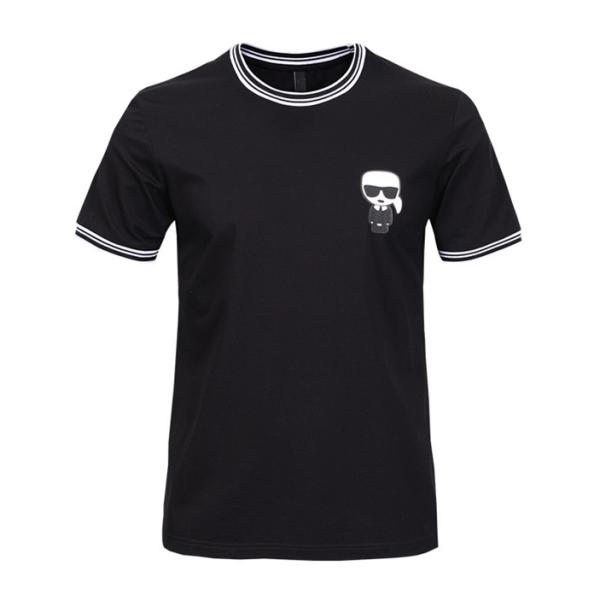 Black Stylish Mens T Shirts S-XXXL Size Eco Friendly OEM ODM OBM Service