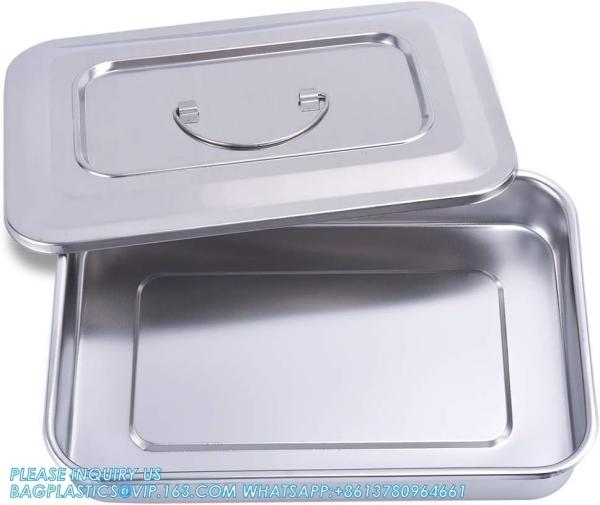 Medical Surgical Trays Stainless Steel Dental Instruments Tray Organizer Holder Sterilization Plate Trays Boxs