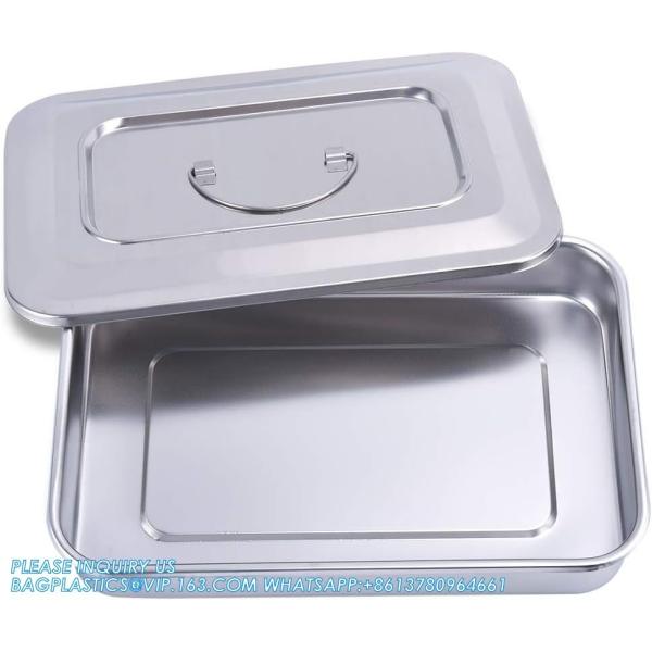 Medical Surgical Trays Stainless Steel Dental Instruments Tray Organizer Holder Sterilization Plate Trays Boxs