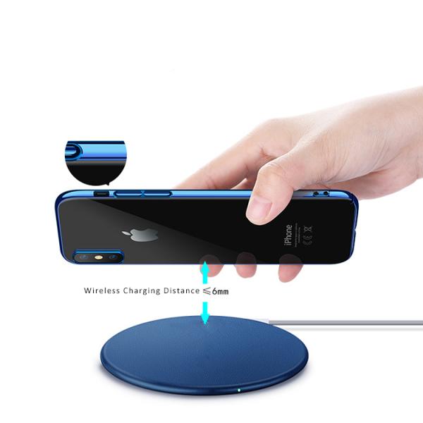 Smart Round Desktop Wireless Phone Charging Pad / Wireless Charger Qi Standard