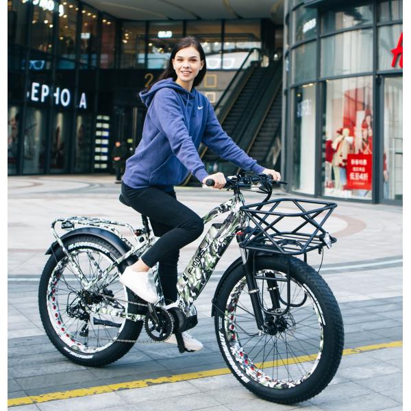 26 BaFang 1000W 48V 14AH Electric Fat Tire Middle Motor Mountain Bike for USA Market