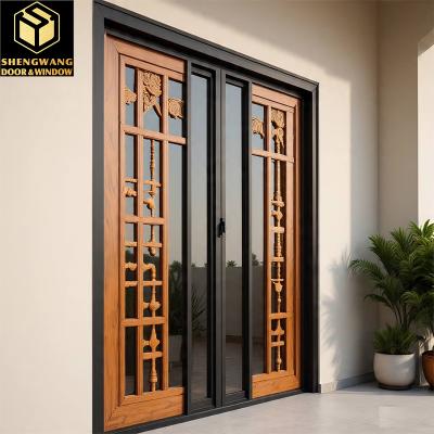 LOW E Security Curtain Wall Window Reinforced Aluminium Sliding Window For Kitchen