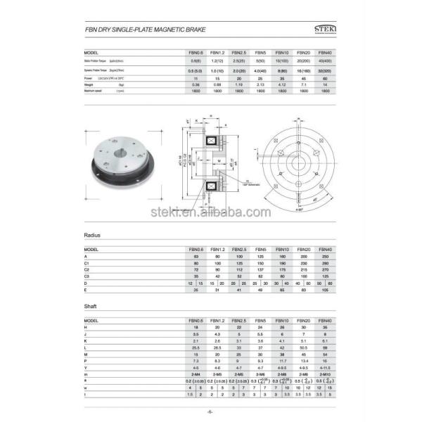 COREMO STEKI 2018 FBN Dry Single Plate Electromagnetic Brake for Wind Power Generation