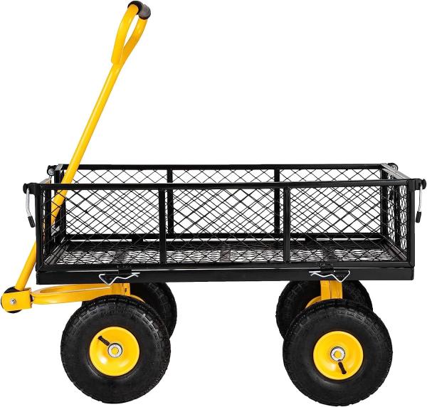 Outdoor Garden Heavy Duty Utility Portable Large Capacity Camping Collapsible Wagon Cart With All-Terrain Wheels