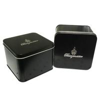 ISO quadrado vazio SMETA da tampa de Tin Box With Embossing Logo do relógio