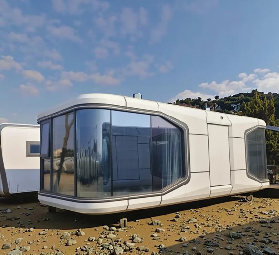SAIJIA Prefab Modern Square Luxury Space Cabin Waterproof Steel Green House for Villa and Space Capsule Hotel Application