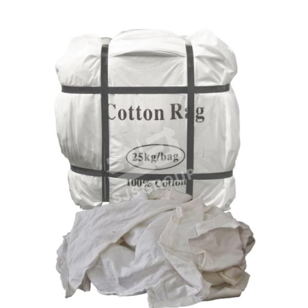 Bleached Hosiery Wiping Cleaning Rags Cut reused White tshirt rags Industrial Cotton Rags for Cleaning