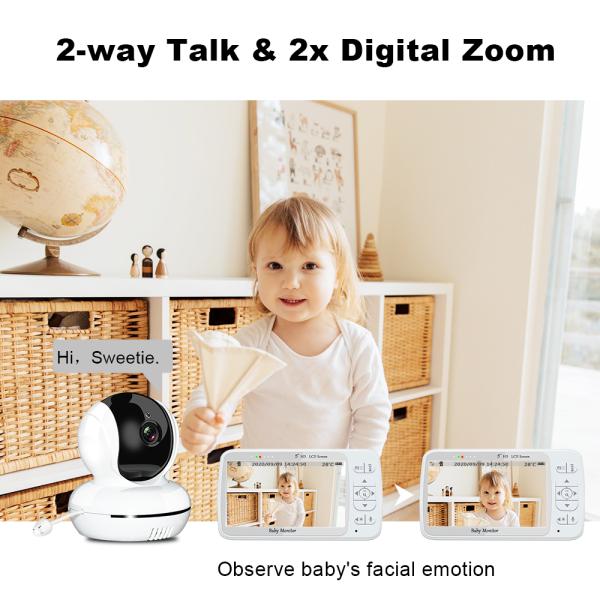 Шарнирное соединение видео- монитора цифров ночного видения HD удаленное монитор младенца 5 дюймов беспроводной