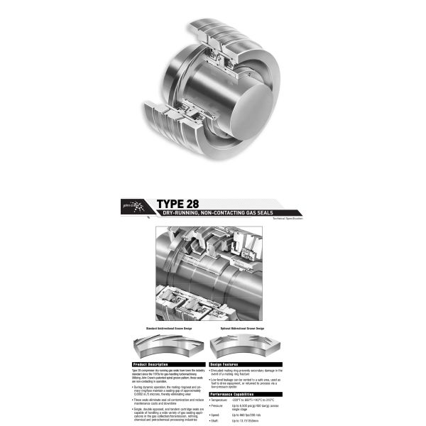 Type 28AT Dry Gas Mechanical Seal Turbo Compressors John Crane Mechanical Seal