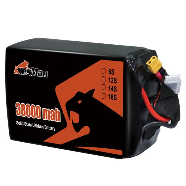 High Energy Density 34000mAh Solid State FPV Drone Batteries 37KG Storage Type 0-45C