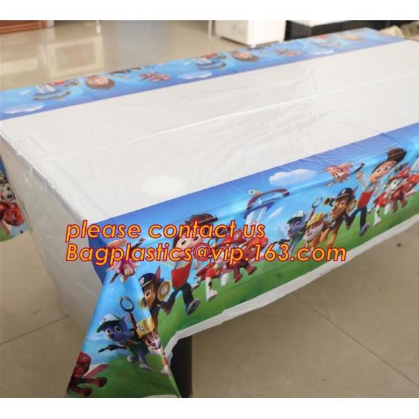 Поставки tablecover партии детей мультфильма скатерти дня рождения с днем рождения пластиковые, рождение ZLDECOR прекрасное 108cm устранимое