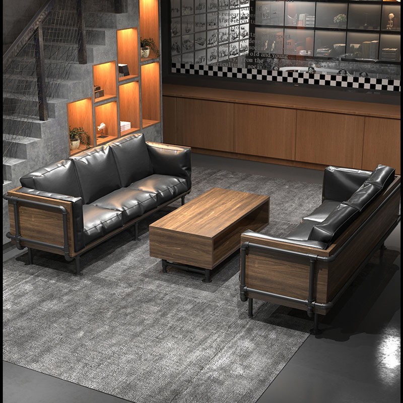PU Leather Cover Metal PVC Pipe Sofa Sets for Garden Set Living Room Indoor Furniture