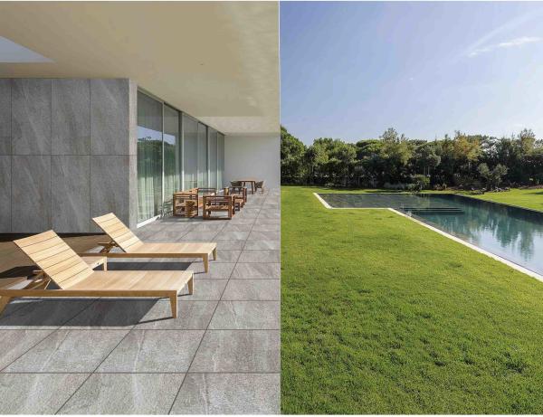 porcelana exterior contemporânea grossa 300x600mm da construção residencial de 2cm Skidproof