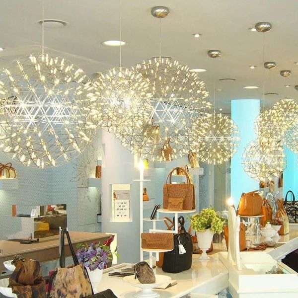Modern Brief Loft Spark Ball LED Pendant Light  Raimond II Pendant（WH-AP-615）