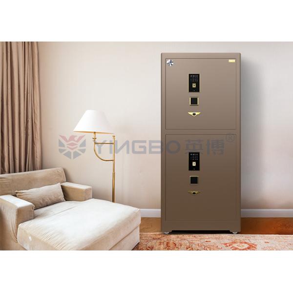 Double Compartment Jewelry Lock Box Fingerprint Lock H1680mm Safe Watch Box