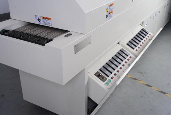 Forced Air Cooling Pcb Reflow Oven Automatic 8 Heating Zones 450mm Mesh Belt Width