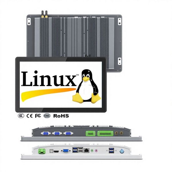 Factory Use 18.5 IP65 Waterproof Fanless Industrial PC,High Brightness 1000 Nits Touch Screen Panel,Support Windows10 &Linux OS
