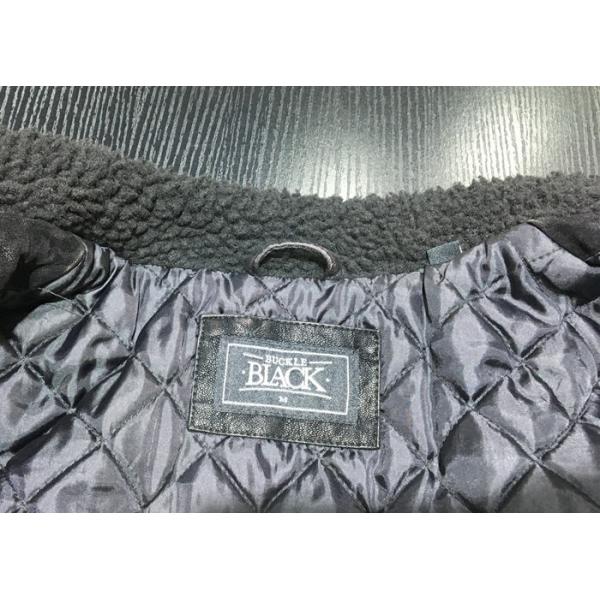 Garment Dyed Mens Black Quilted Jacket , Mottle Wash Pleather Jacket Mens