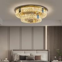 Grand hôtel affleurant rond multicouche de Crystal Chandelier Dimmable For Home de bâti