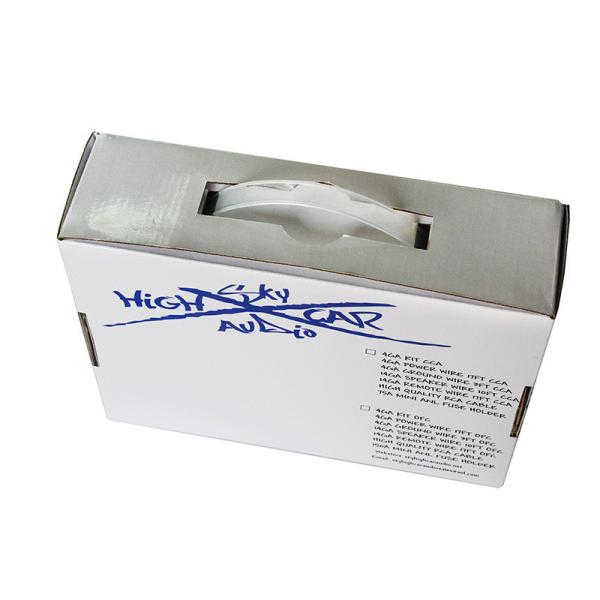 Dustproof Kraft Embossing Corrugated Gift Box With Handle Lightweight