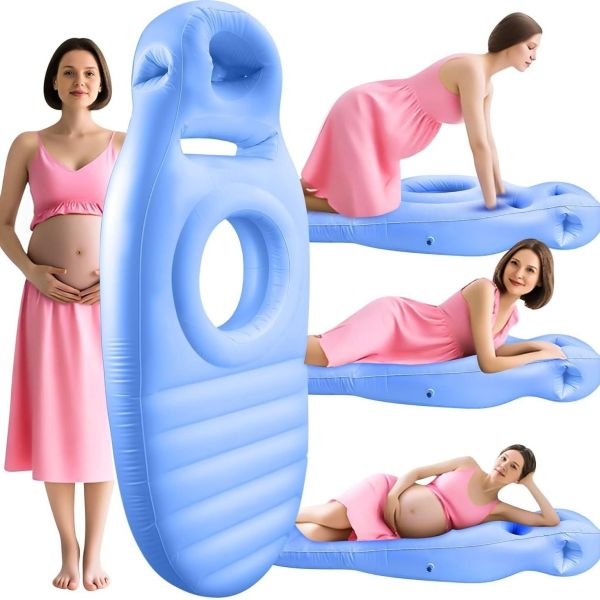 Eco-friendly pvc flocked inflatable maternity pad, inflatable yoga pad for pregnant women, body bed pillow for pregnant women, sleep pad