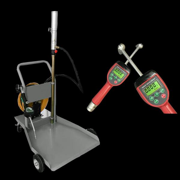 Air Drive Oil Dispenser Kit with 5:1 Oil Pump and Enclosed Hose Reel