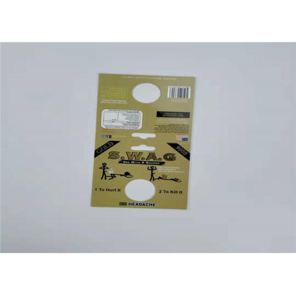 Pill Medicine Two Capsules Blister Packaging Card Rhino 69 Card With Plastic Cover Bottle