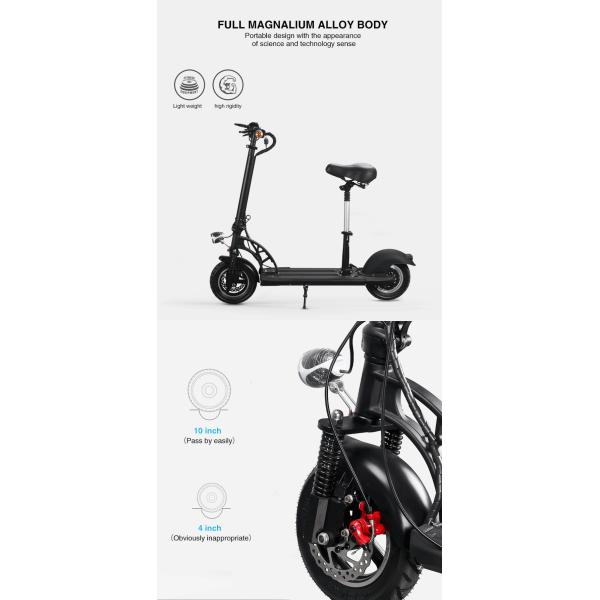 E4-6 Electric Bike 10 Inch Foldable Electric Scooter Two Wheel With Ajustable Seat