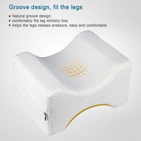100% Cotton Memory Foam Knee Pillow for Pregnant Women OBLONG Knitted Design