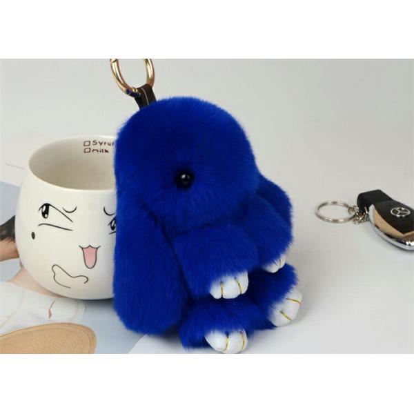 Pink Rabbit Fur Keychain