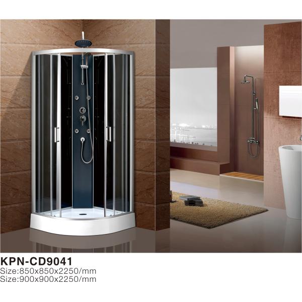 Shower Cabin with white acrylic tray chrome aluminium